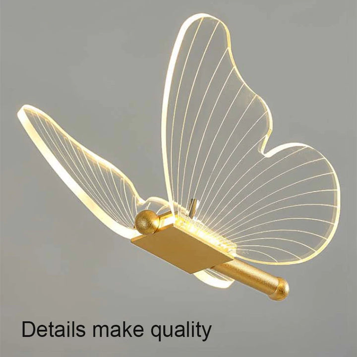 Retro Gold Acrylic Butterfly LED Table Lamp