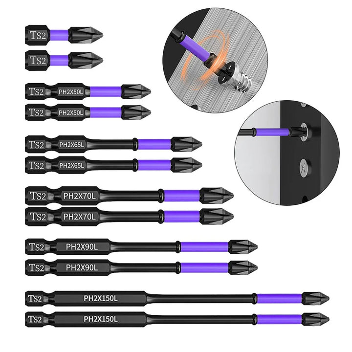 Non-Slip Magnetic Screwdriver Bits