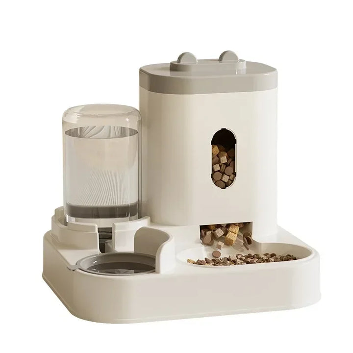 Automatic Pet Feeder with Water Fountain & Raised Bowl